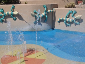 Pool deck surfacing