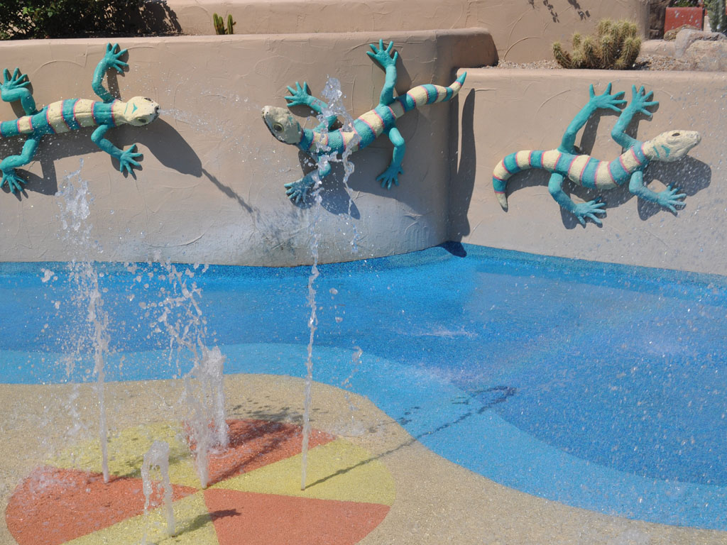 Rubber Surfacing used for splash pads