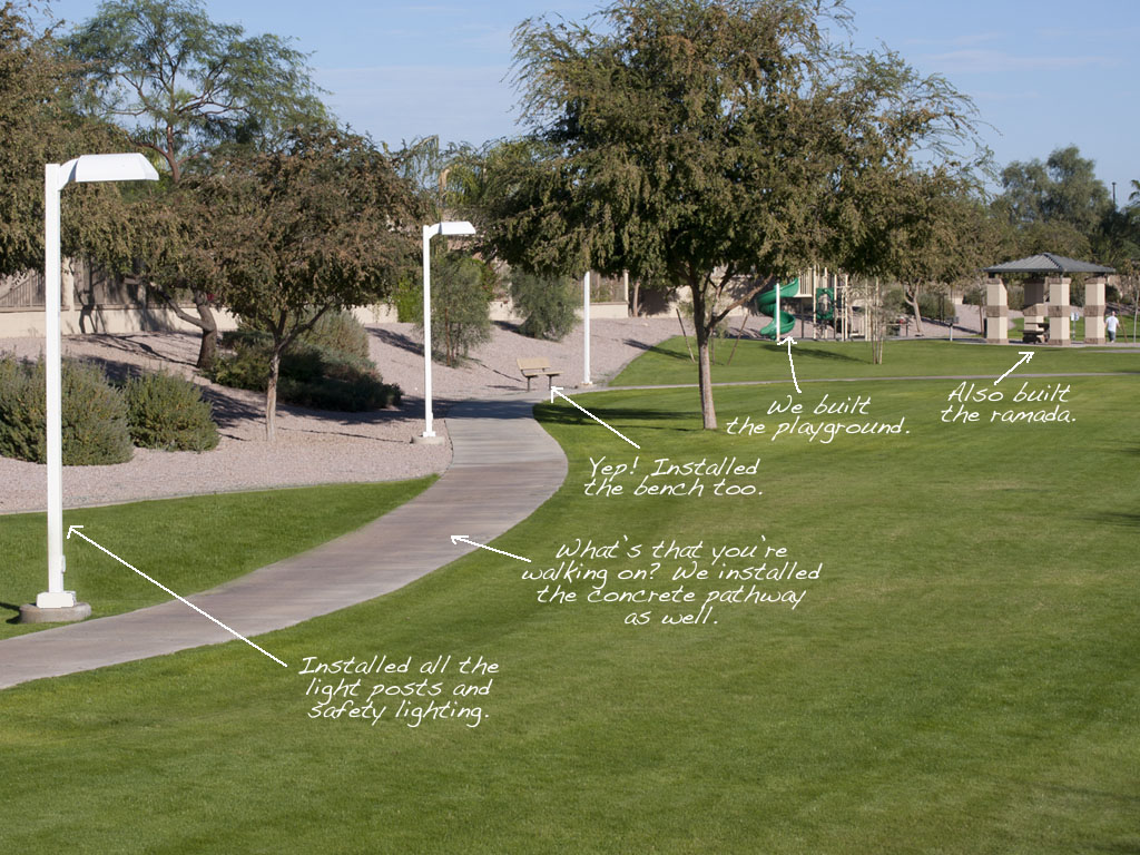 Sidewalks and other surfaces